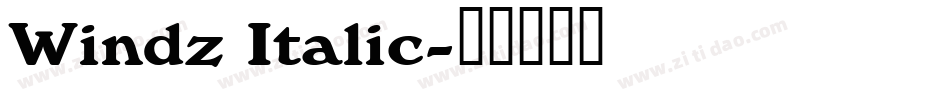 Windz Italic字体转换